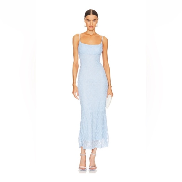 Adoni Mesh Midi Dress in Cornflower Bardot - Picture 1 of 5